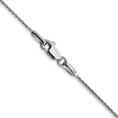 14K White Gold 20 inch .7mm Round Parisian Wheat with Lobster Clasp Chain