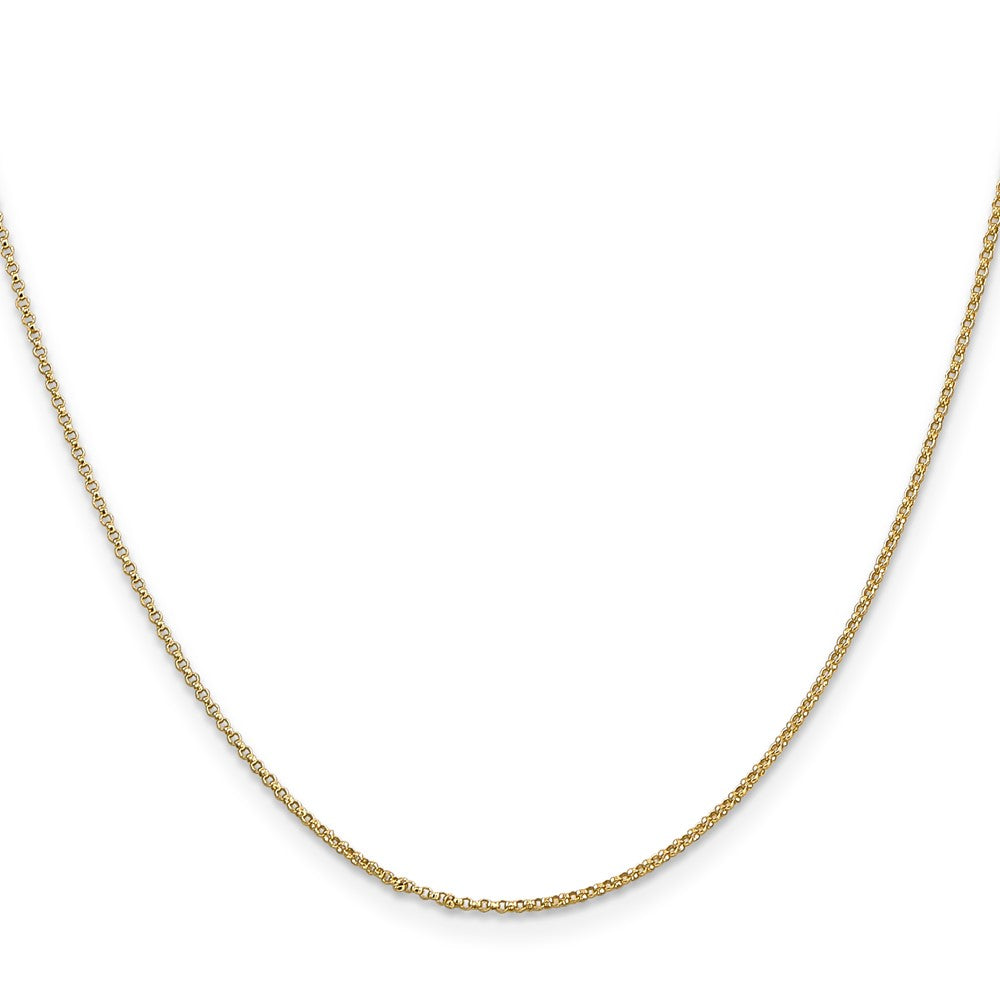 14K 18 inch 1.15mm Rolo with Lobster Clasp Pendant Chain