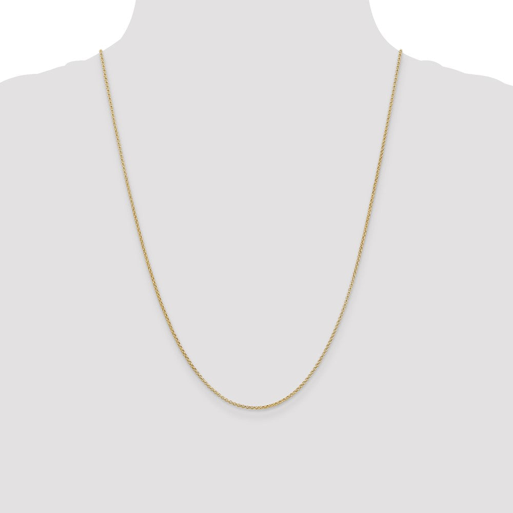 14K 24 inch 1.55mm Rolo with Lobster Clasp Pendant Chain