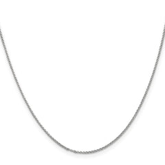 14K White Gold 20 inch 1.15mm Rolo with Lobster Clasp Pendant Chain