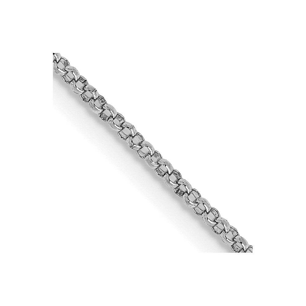 14K White Gold 20 inch 1.15mm Rolo with Lobster Clasp Pendant Chain