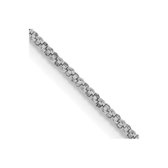 14K White Gold 20 inch 1.15mm Rolo with Lobster Clasp Pendant Chain