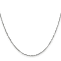 14K White Gold 20 inch 1.55mm Rolo with Lobster Clasp Pendant Chain