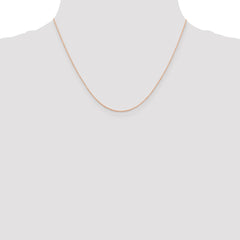 14K Rose Gold 18 inch .5mm Baby Rope with Spring Ring Clasp Chain