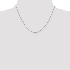 14K White Gold 18 inch .9mm Diamond-cut Round Open Link Cable with Lobster Clasp Chain