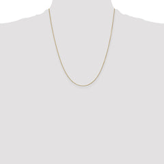 14K 22 inch .9mm Diamond-cut Round Open Link Cable with Lobster Clasp Chain