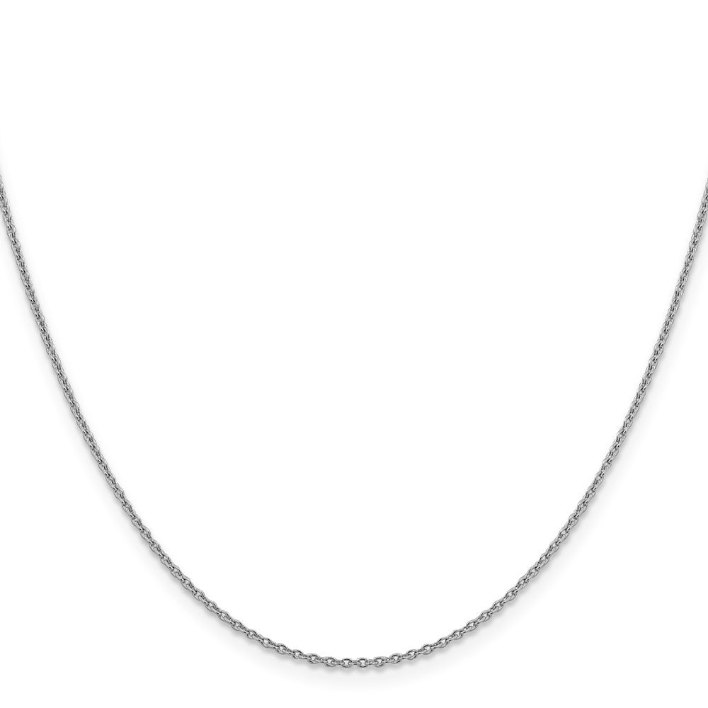 14K White Gold 24 inch 1.4mm Forzantine Cable with Lobster Clasp Chain