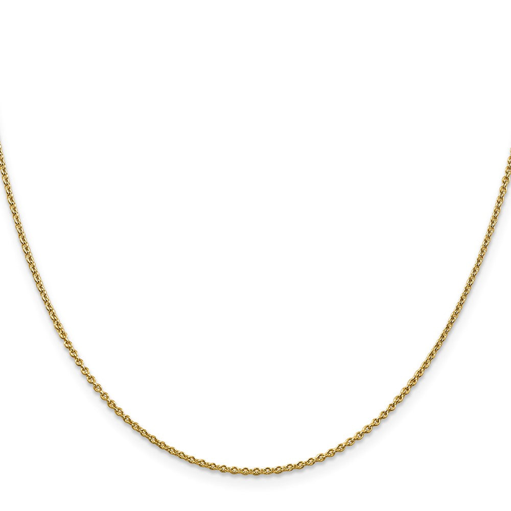 14K 24 inch 1.4mm Forzantine Cable with Lobster Clasp Chain