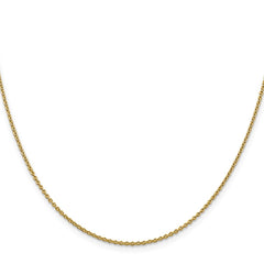 14K 18 inch 1.4mm Forzantine Cable with Lobster Clasp Chain