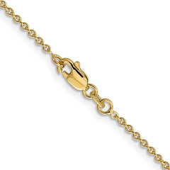 14K 24 inch 1.4mm Forzantine Cable with Lobster Clasp Chain