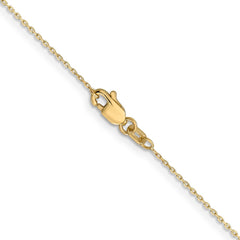 14K 20 inch .8mm Diamond-cut Cable with Spring Ring Clasp Chain