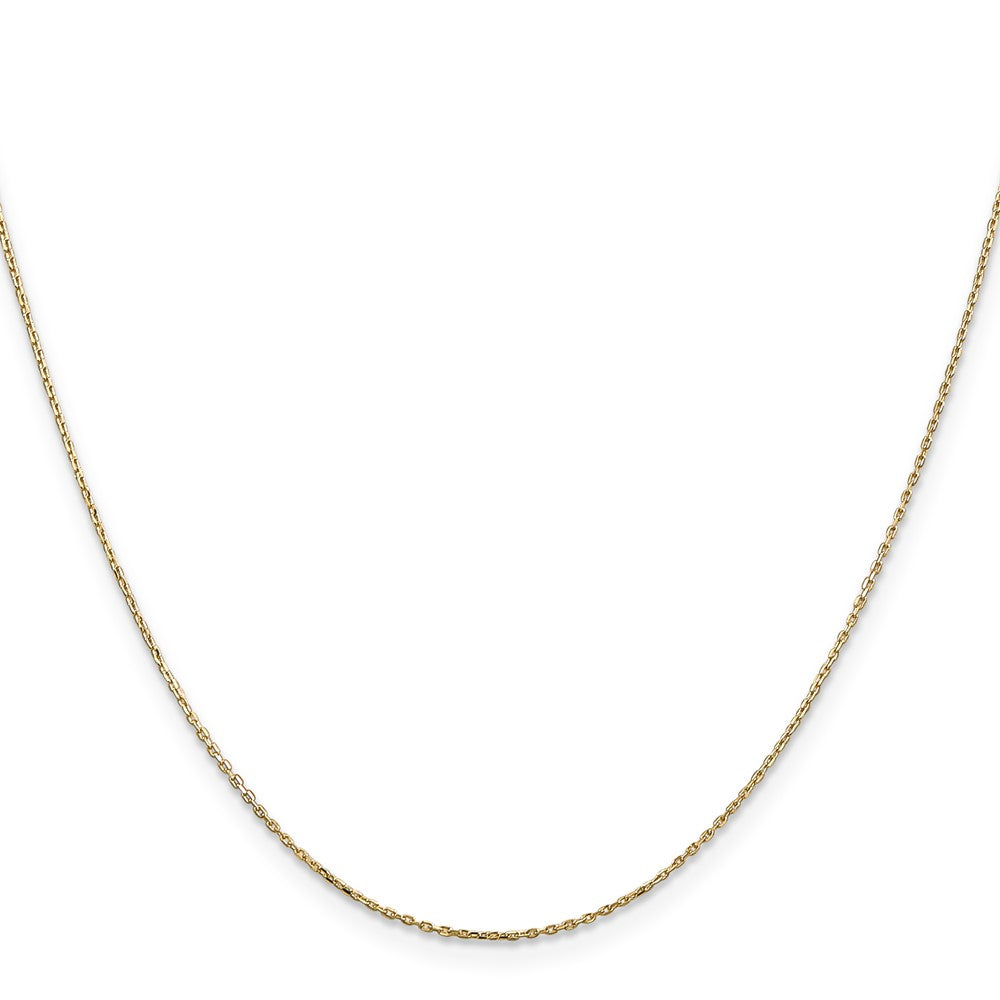 14K 30 inch .8mm Diamond-cut Cable with Lobster Clasp Chain