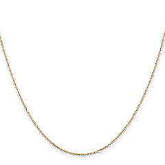 14K 14 inch .8mm Diamond-cut Cable with Lobster Clasp Chain