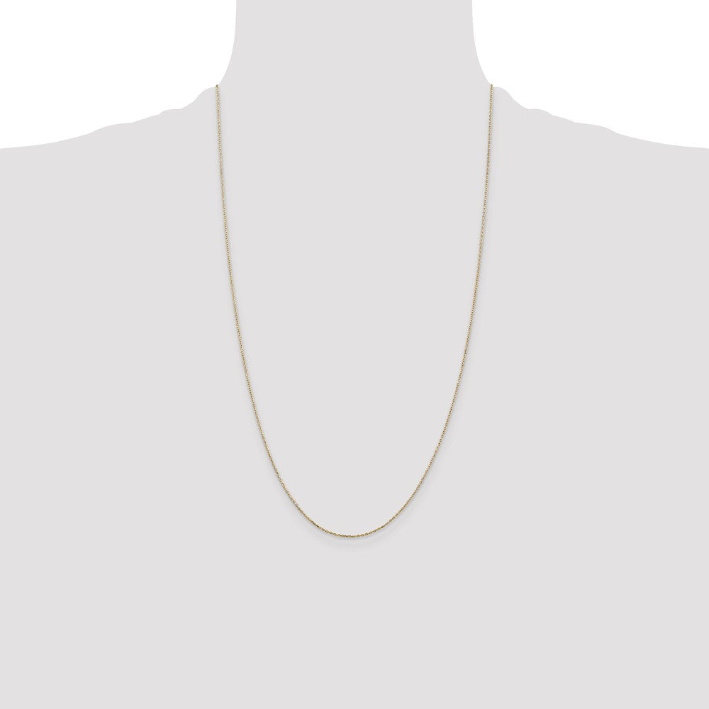 14K 26 inch .8mm Diamond-cut Cable with Lobster Clasp Chain