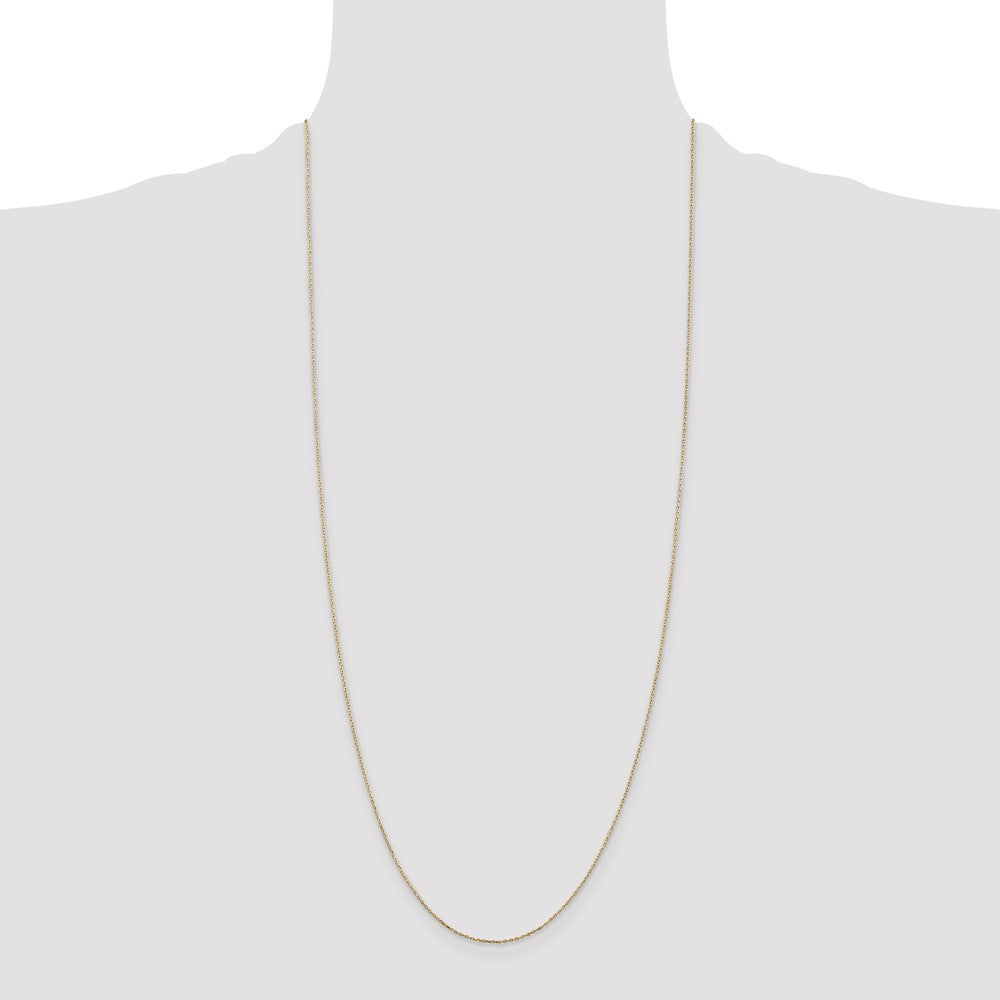 14K 30 inch .8mm Diamond-cut Cable with Lobster Clasp Chain