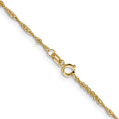 14K 24 inch 1.40mm Singapore with Spring Ring Clasp Chain