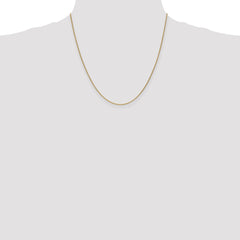 14K 20 inch 1mm Round Open Link Cable with Lobster Clasp Chain