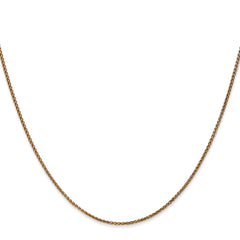 14K 26 inch 1.25mm Diamond-cut Spiga with Lobster Clasp Chain