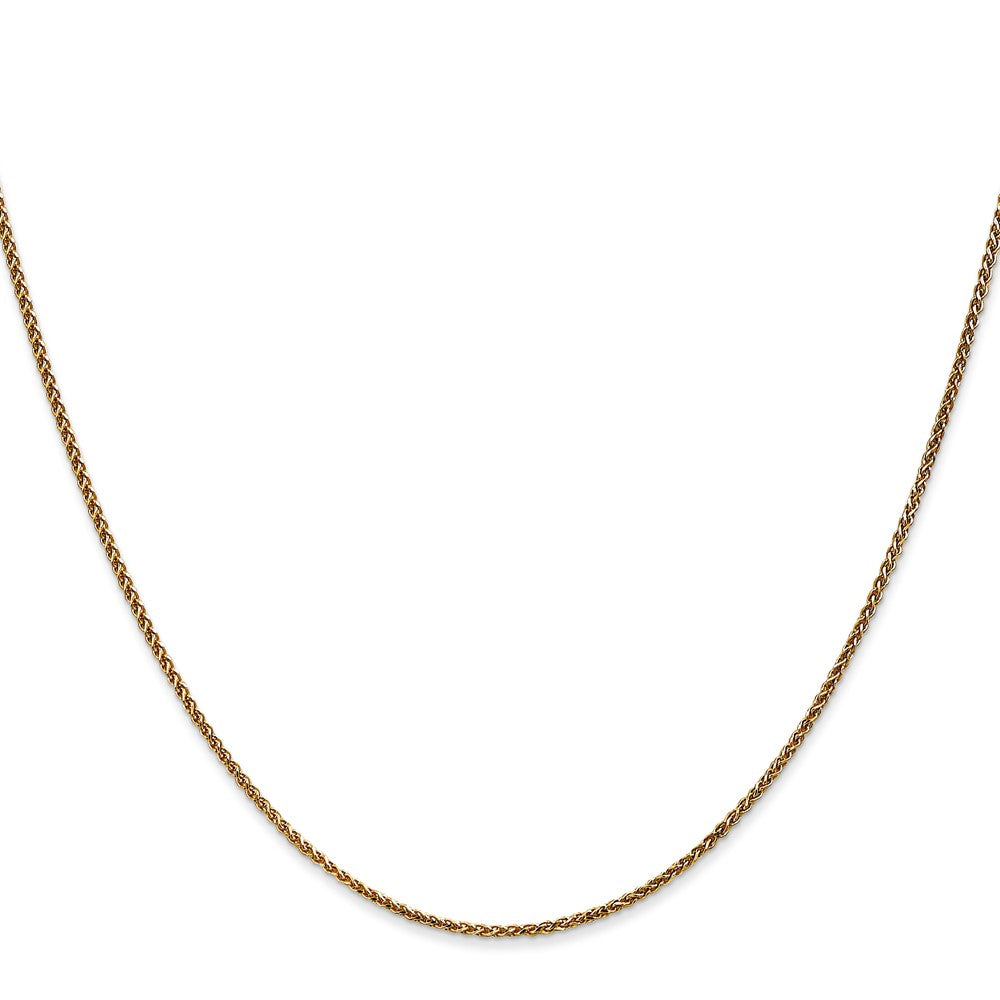 14K 24 inch 1.25mm Diamond-cut Spiga with Lobster Clasp Chain