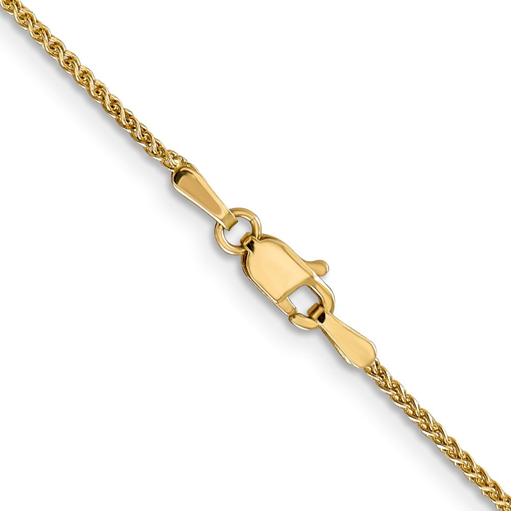 14K 26 inch 1.25mm Diamond-cut Spiga with Lobster Clasp Chain