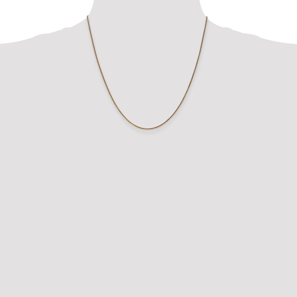 14K 20 inch 1.25mm Diamond-cut Spiga with Lobster Clasp Chain