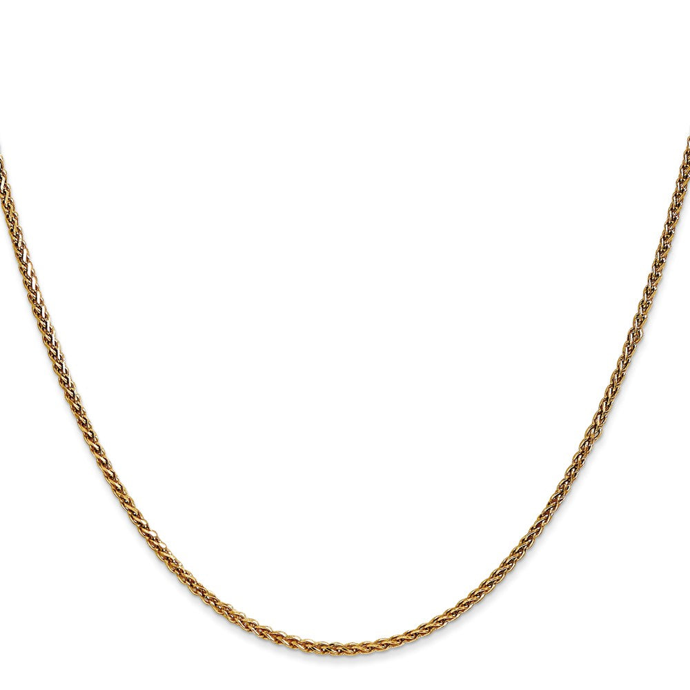 14K 26 inch 1.7mm Diamond-cut Spiga with Lobster Clasp Chain