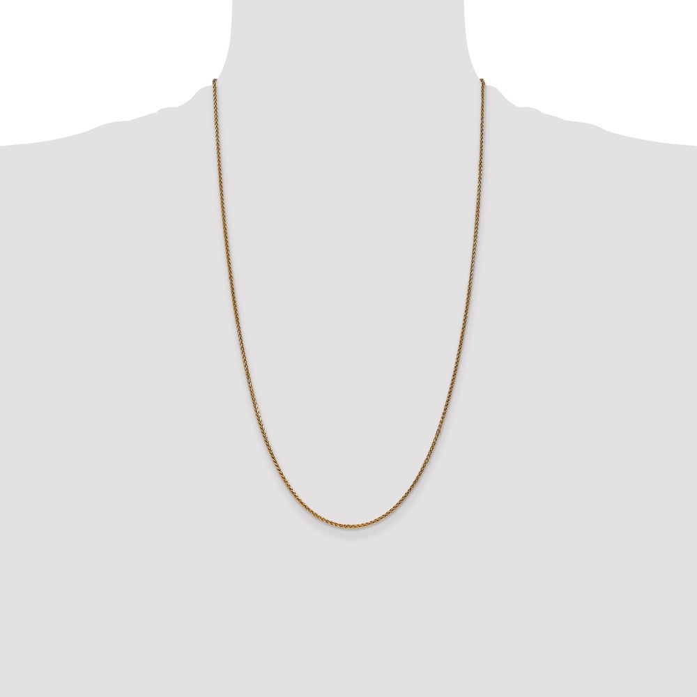 14K 26 inch 1.7mm Diamond-cut Spiga with Lobster Clasp Chain