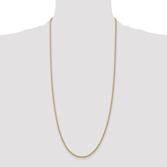 14k 30 inch 2.25mm Parisian Wheat with Lobster Clasp Chain