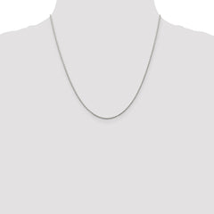 14K White Gold 20 inch 1.25mm Round Parisian Wheat with Lobster Clasp Chain