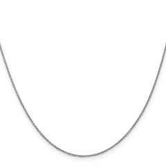 14K White Gold 24 inch .9mm Cable with Lobster Clasp Chain