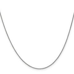 14K White Gold 24 inch .85mm Spiga with Lobster Clasp Chain