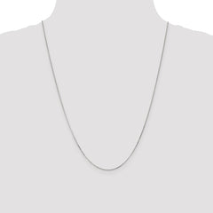 14K White Gold 24 inch .9mm Curb  with Spring Ring Clasp Pendant Chain
