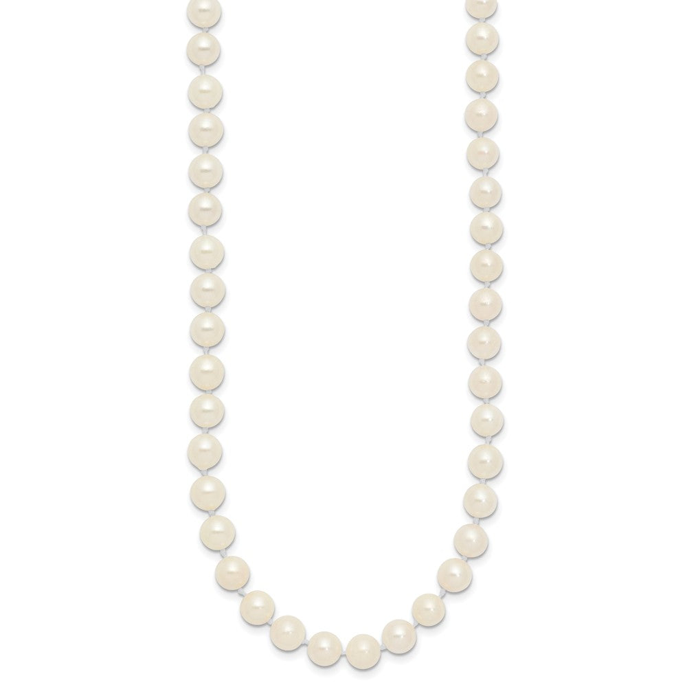 14k 5-6mm Round White Saltwater Akoya Cultured Pearl Necklace