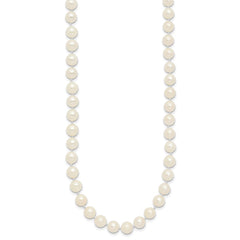 14k 5-6mm Round White Saltwater Akoya Cultured Pearl Necklace