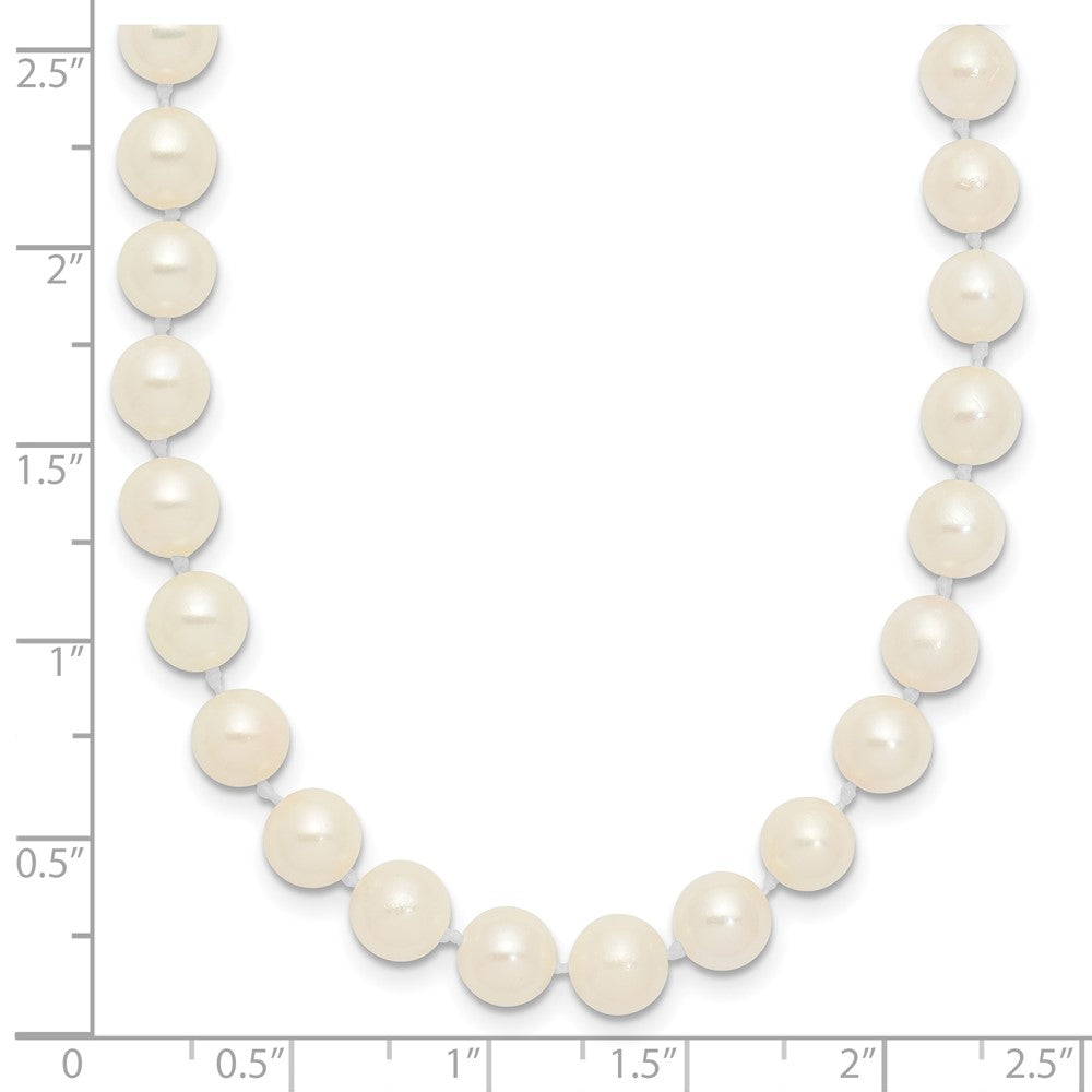 14k 5-6mm Round White Saltwater Akoya Cultured Pearl Necklace