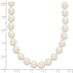 14k 5-6mm Round White Saltwater Akoya Cultured Pearl Necklace