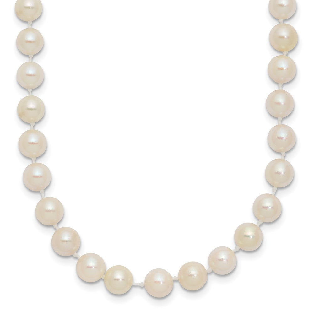 14k 5-6mm White Round Akoya Saltwater Cultured Pearl 20 inch Necklace - 2