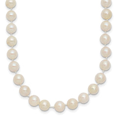 14k 5-6mm White Round Akoya Saltwater Cultured Pearl 20 inch Necklace - 2