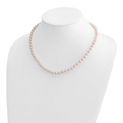 14k 6-7mm White Round Akoya Saltwater Cultured Pearl 18 inch Necklace - 2