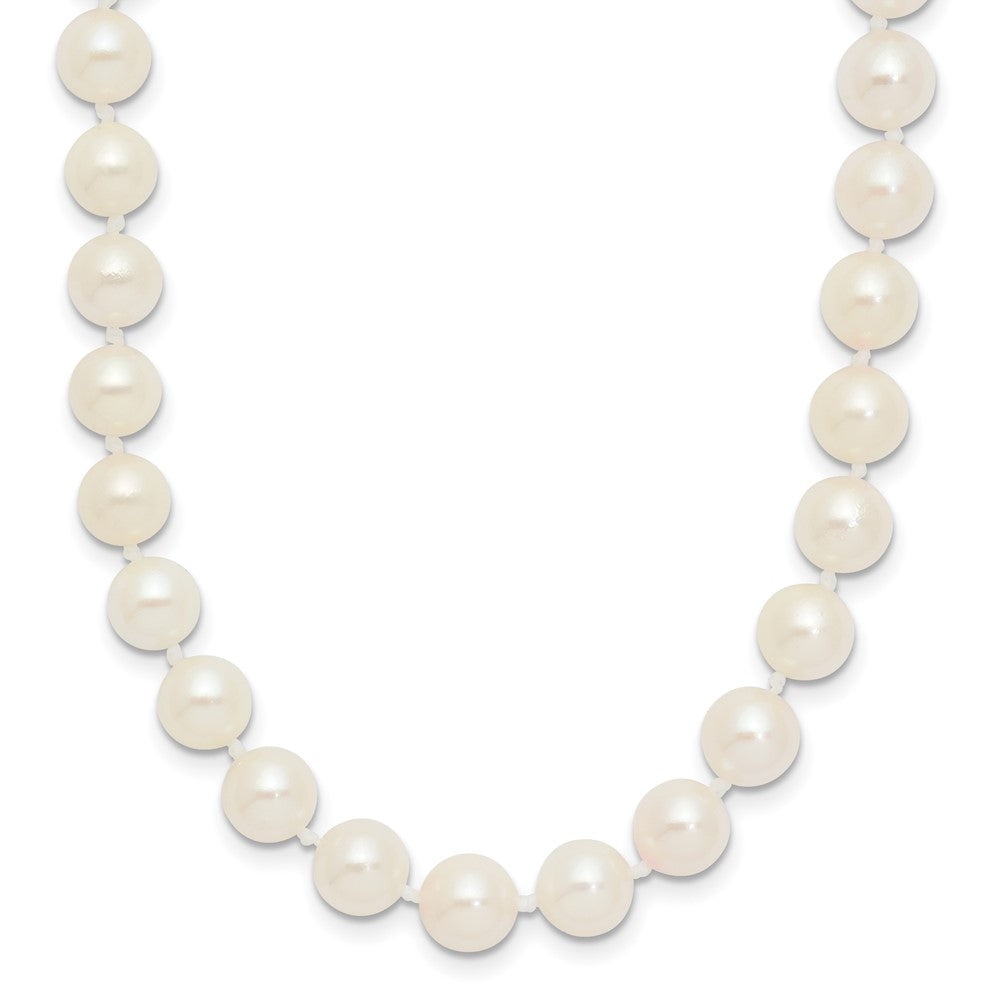 14k 6-7mm White Round Akoya Saltwater Cultured Pearl 20 inch Necklace - 2