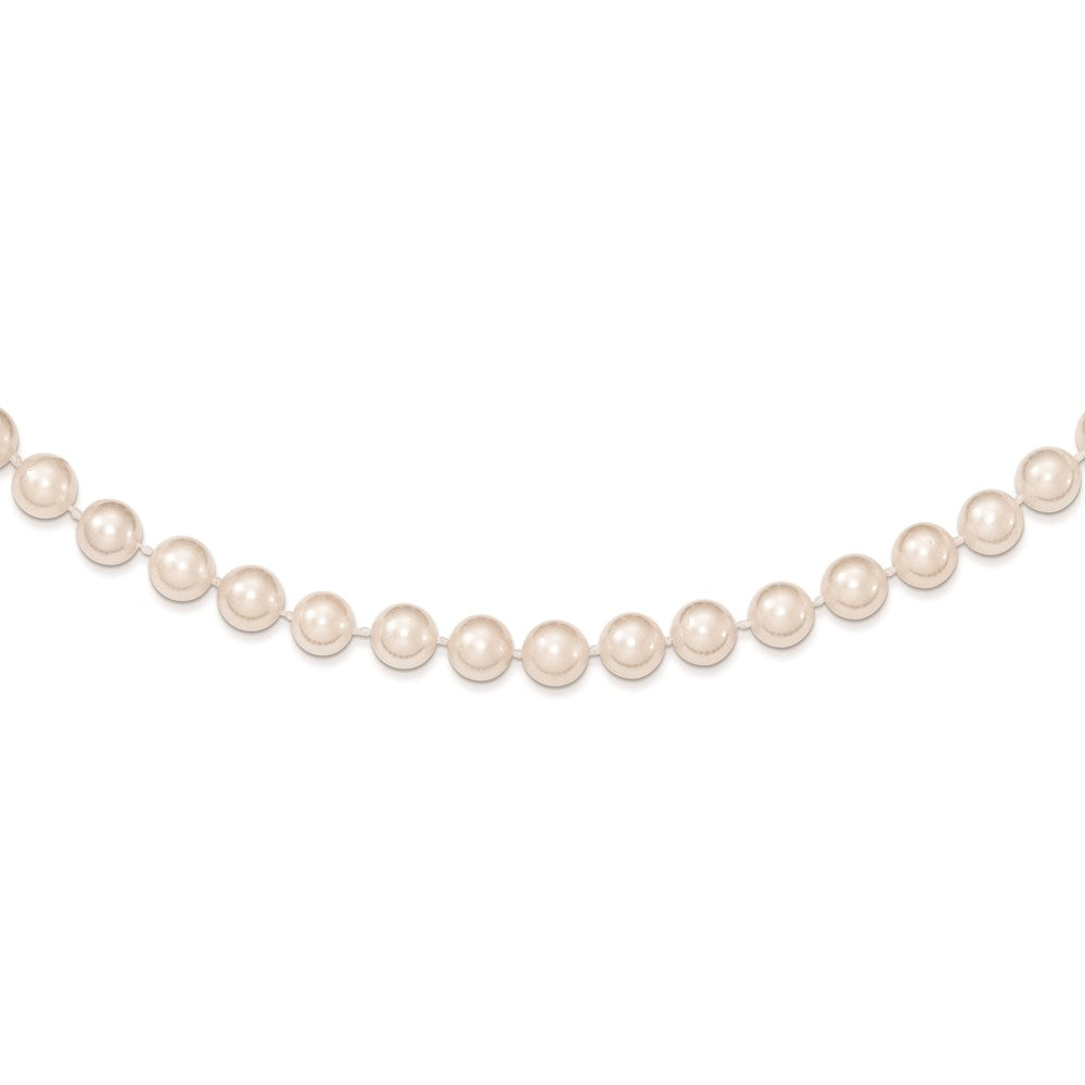 14k 6-7mm Round White Saltwater Akoya Cultured Pearl Necklace