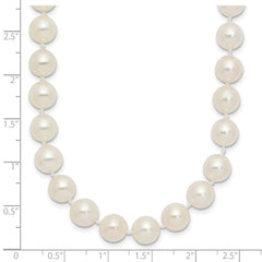 14k 7-8mm Round White Saltwater Akoya Cultured Pearl Necklace