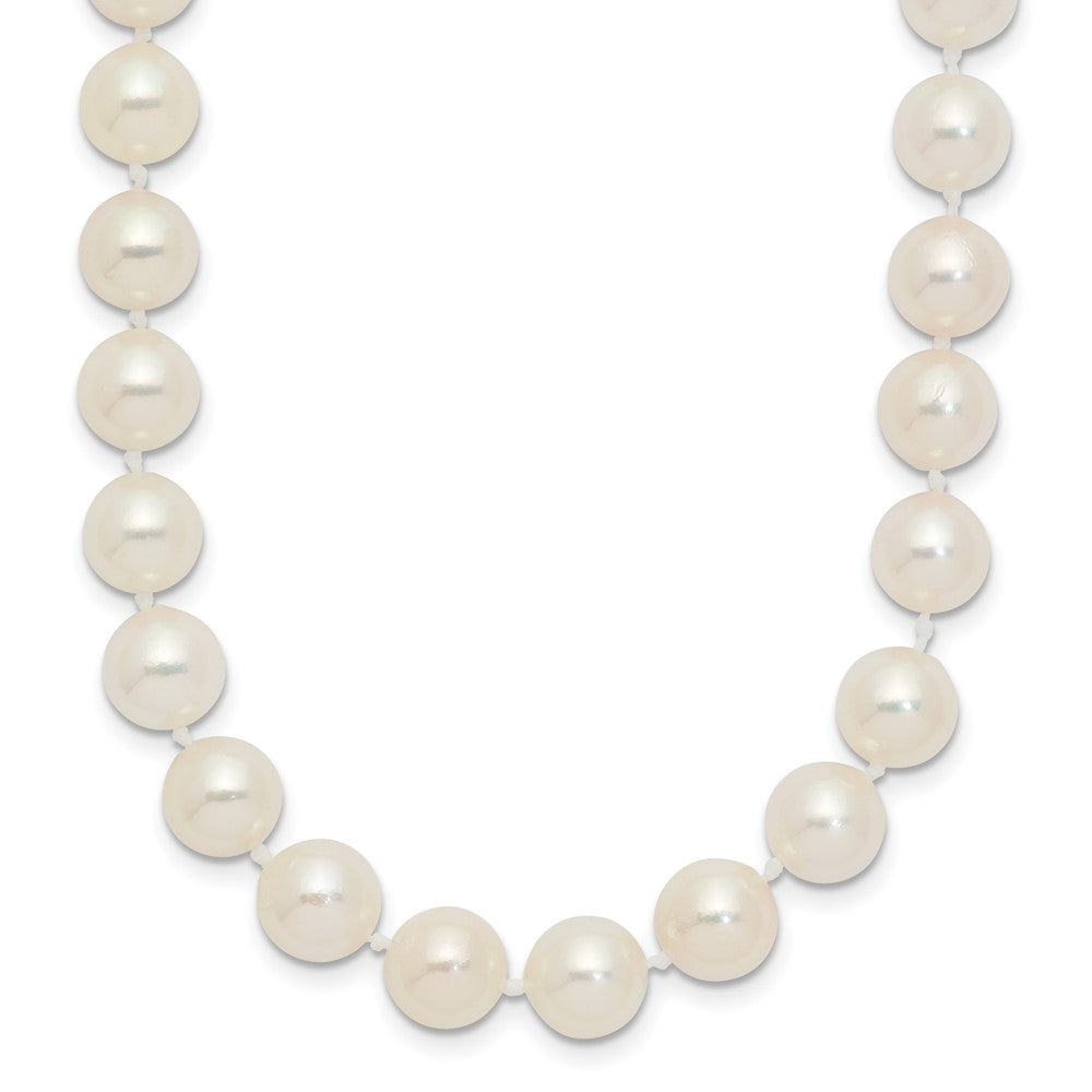 14k 7-8mm White Round Akoya Saltwater Cultured Pearl 18 inch Necklace - 2