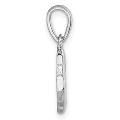Sterling Silver Rhodium-Plated Polished Anchor Pendant - 2