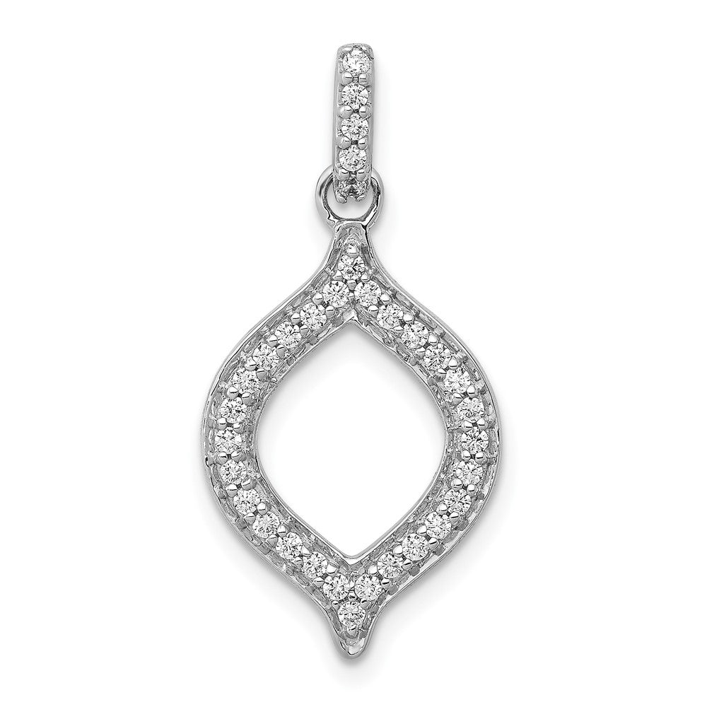 14k White Gold 1/4 carat Diamond Fancy Pendant