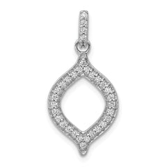 14k White Gold 1/4 carat Diamond Fancy Pendant