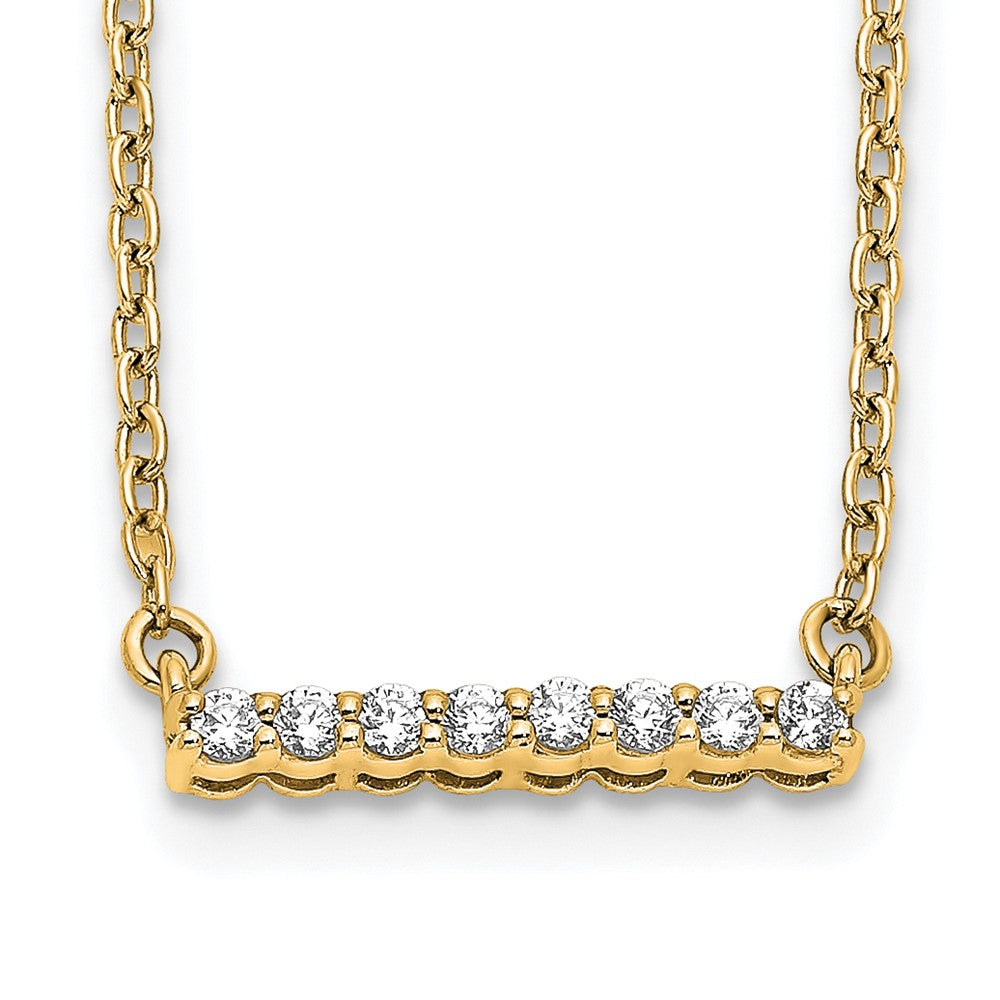 14k Diamond Bar 18 inch Necklace