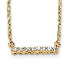 14k Diamond Bar 18 inch Necklace