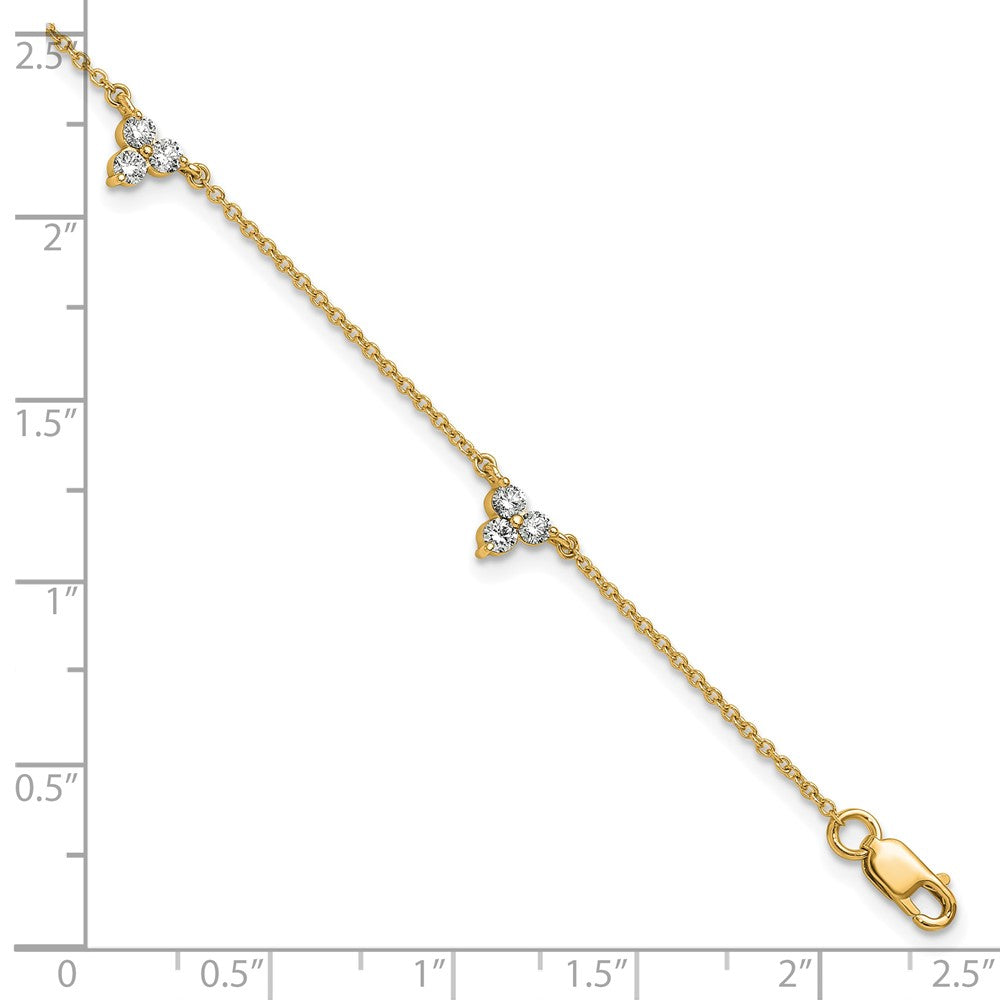 14k Diamond Multi Station 7 inch Bracelet