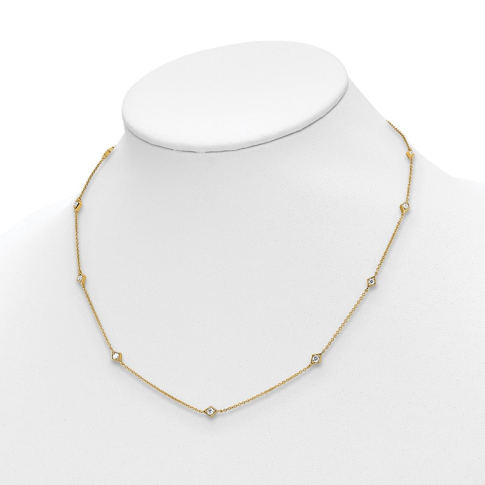 14k Diamond Multi Station Necklace